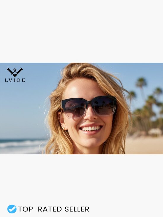 2 Pack Polarized Fit Over Square Oversized Sunglasses UV Protection